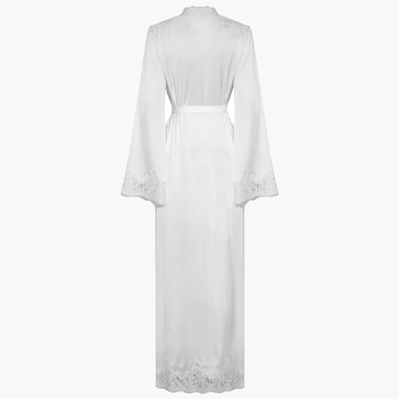 luxury bridal robe with elegant satin fabric for wedding morning and bridal photos